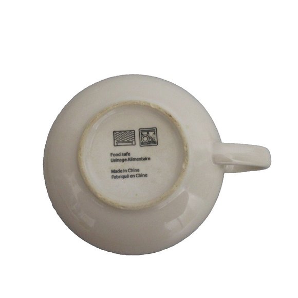 Stoneware Tea for One 3 pc Stackable Set with Teapot & Cup Cream w/Brown Lid - Picture 5 of 13